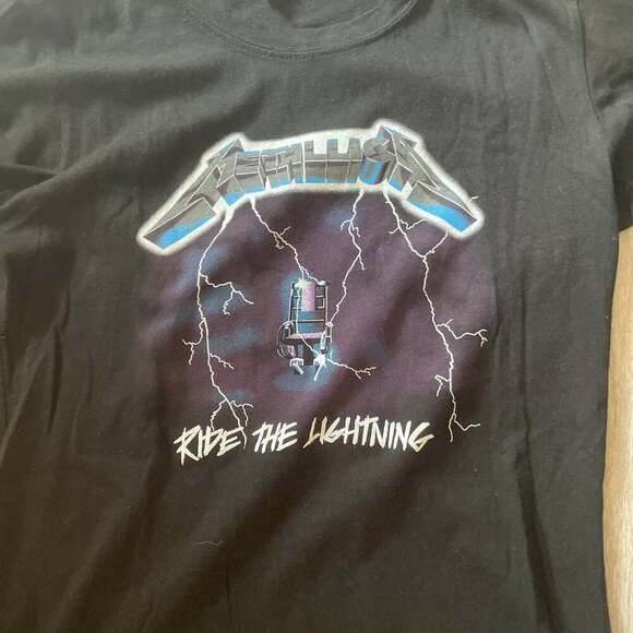 Metallica Band T Shirt Ride The Lightning Double Graphic Size S - Picture 2 of 4